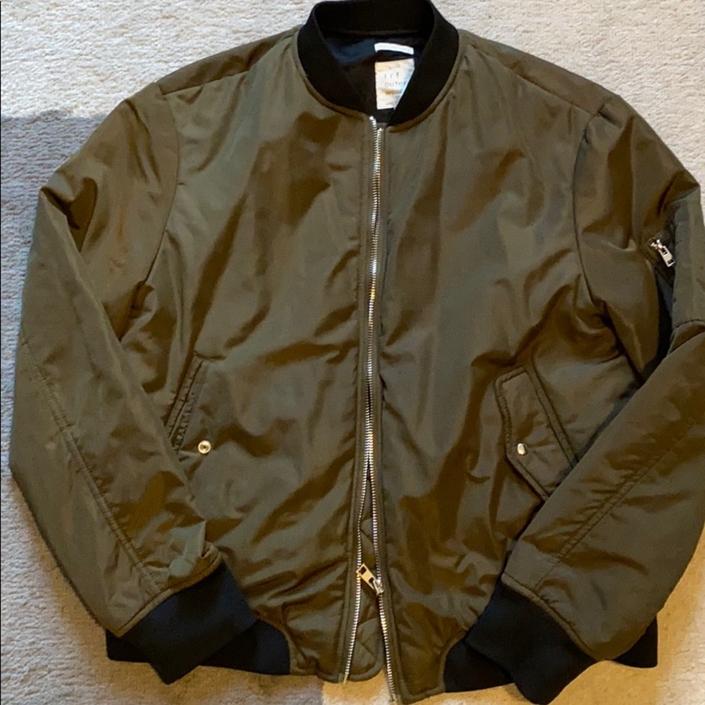 Zara green bomber